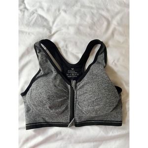 Heather Grey Workout Bra High Intensity Medium